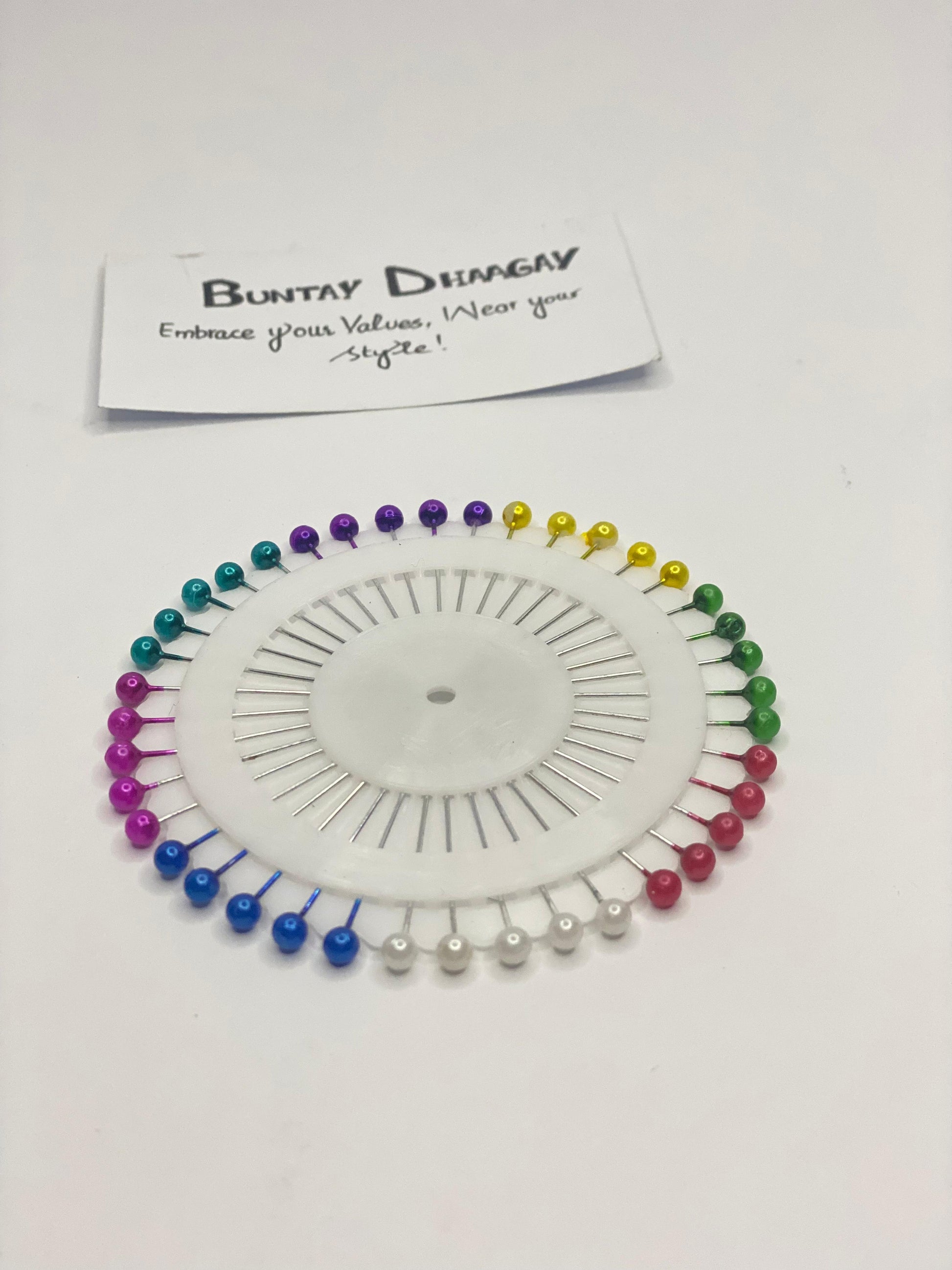 Simple Hijab Pins Wheel Multicolor - Buntay Dhaagay