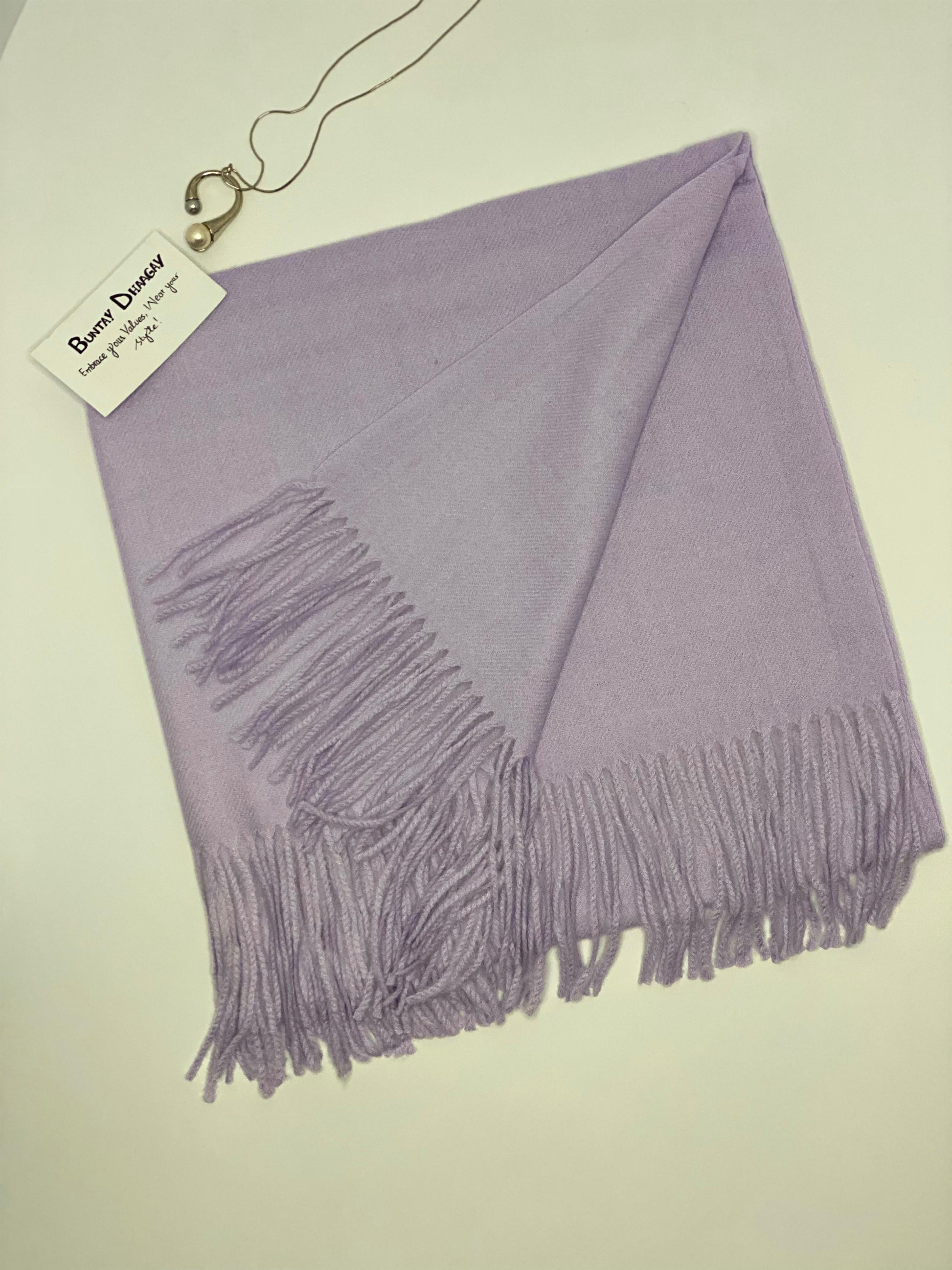 Premium Cashmere Hijab Light Lilac - Buntay Dhaagay