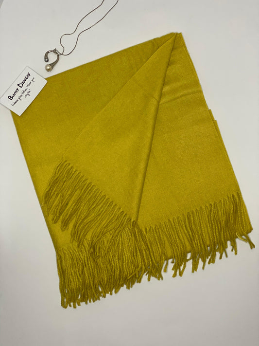 Premium Cashmere Hijab Golden Ochre pashmina - buntay dhaagay